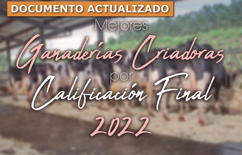 Mejores Ganaderas Criadoras por Calificacin Final de 2022