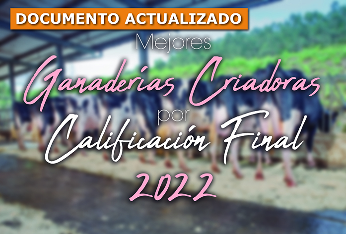 Mejores Ganaderas Criadoras por Calificacin Final de 2022