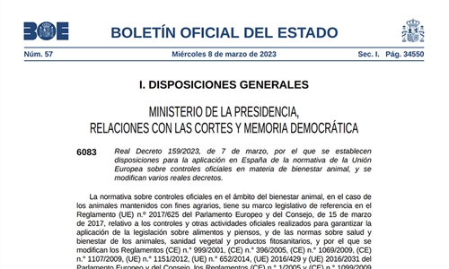 Publicada en el BOE la nueva normativa para mejorar el bienestar animal...