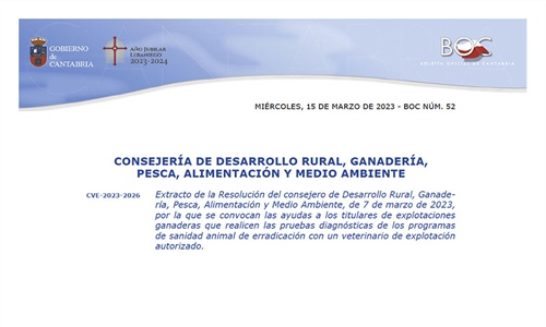 Cantabria destina 200.000 euros en ayudas a los programas de sanidad animal