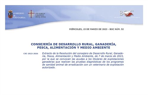 Cantabria destina 200.000 euros en ayudas a los programas de sanidad animal