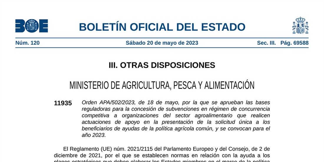 El Gobierno convoca ayudas de cuatro millones de euros por el...