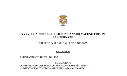 XXXV Concurso Exposicin de Ganado Vacuno Frisn San Bernab Treceo 2023