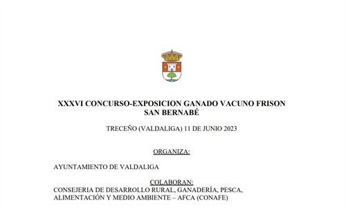 XXXV Concurso Exposicin de Ganado Vacuno Frisn San Bernab Treceo 2023