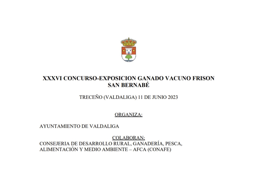 XXXV Concurso Exposición de Ganado Vacuno Frisón San Bernabé Treceño 2023