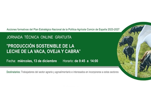 Jornada T�cnica Online Gratuita: Producci�n sostenible de la leche de...