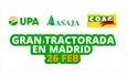 Asaja, COAG y UPA llevarán los tractores el lunes hasta la sede de la Comisión Europea en Madrid