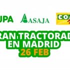 Asaja, COAG y UPA llevarn los tractores el lunes hasta la sede de la Comisin Europea en Madrid