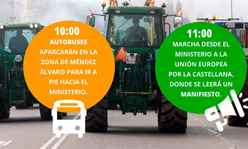 Hoy arranca la tercera semana de protestas con una tractorada en Madrid...