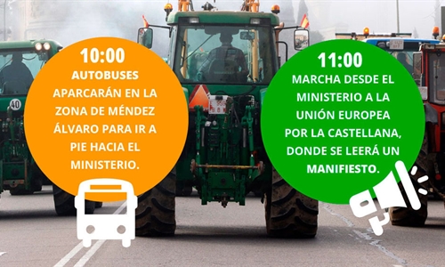 Hoy arranca la tercera semana de protestas con una tractorada en Madrid...