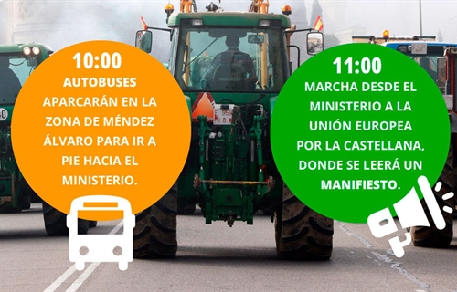 Hoy arranca la tercera semana de protestas con una tractorada en Madrid...