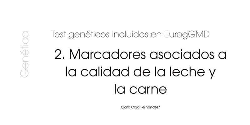 Test genticos incluidos en EurogGMD: 2. Marcadores asociados a la calidad de la leche y la carne