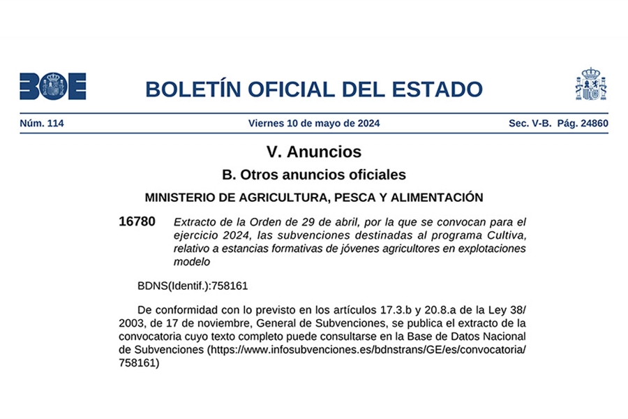 El Ministerio de Agricultura, Pesca y Alimentacin convoca las ayudas...