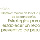 Objetivo: mejora de la salud podal de las ganaderas. Estrategias para  establecer un recorte preventivo de pezuas
