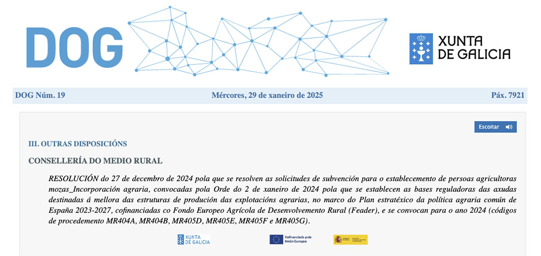 Galicia publica la resolucin de los planes de mejora, incorporacin de...