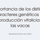 Importancia de los distintos caracteres genticos en la produccin vitalicia de las vacas