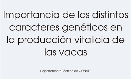 Importancia de los distintos caracteres genticos en la produccin...