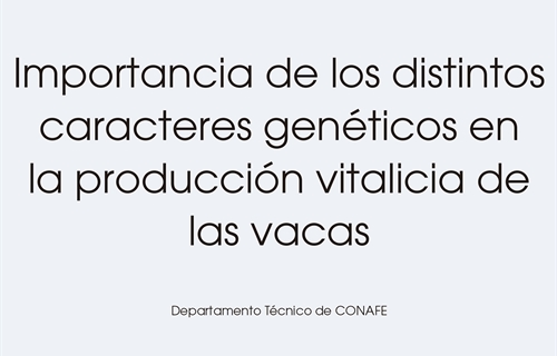 Importancia de los distintos caracteres genticos en la produccin...