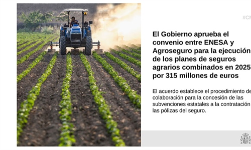 El Gobierno aprueba el convenio entre ENESA y Agroseguro para los...