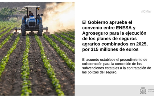 El Gobierno aprueba el convenio entre ENESA y Agroseguro para los...
