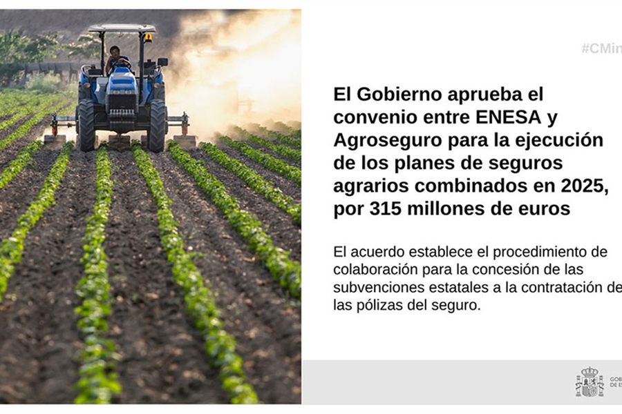 El Gobierno aprueba el convenio entre ENESA y Agroseguro para los...