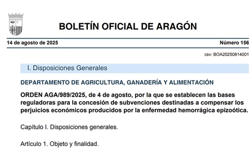 Arag�n aprueba ayudas a ganader�as de vacuno para compensar las...