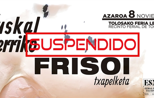 Se suspende el XVI Concurso de Ganado Frisn Euskal Herria 2025