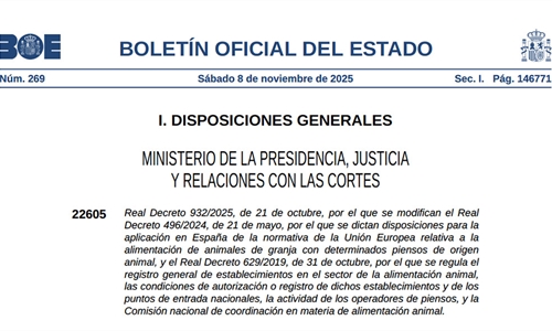 El Gobierno actualiza la normativa sobre el uso de prote�nas animales...