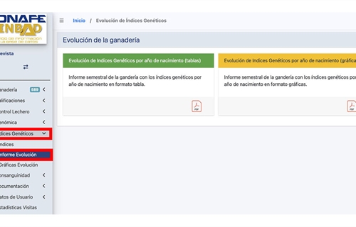 Ya estn disponibles en SINBAD los informes de ndices genticos de las...