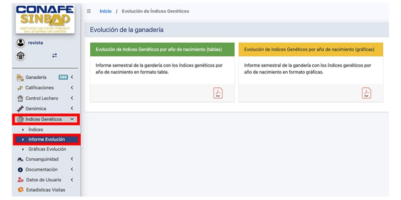 Ya estn disponibles en SINBAD los informes de ndices genticos de las ganaderas de raza frisona