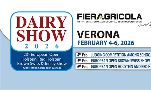 Italia acoger� Dairy Show 2026, el 23 Open Europeo de razas Holstein,...