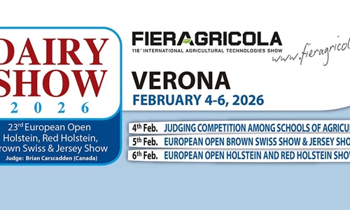 Italia acoger� Dairy Show 2026, el 23 Open Europeo de razas Holstein,...