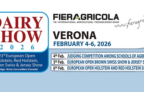 Italia acoger� Dairy Show 2026, el 23 Open Europeo de razas Holstein,...
