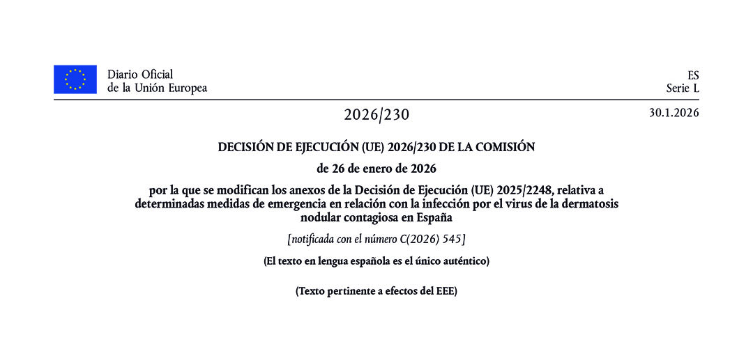 La Comisi�n Europea actualiza las medidas contra la dermatosis nodular...
