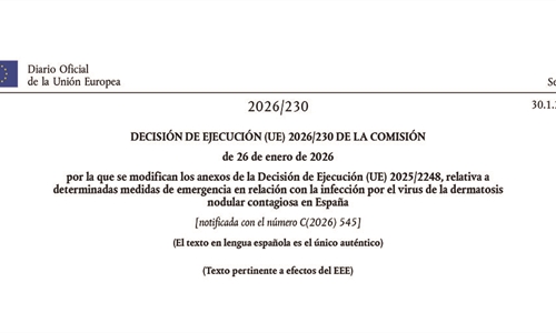 La Comisi�n Europea actualiza las medidas contra la dermatosis nodular...