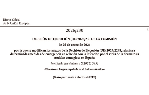 La Comisi�n Europea actualiza las medidas contra la dermatosis nodular...