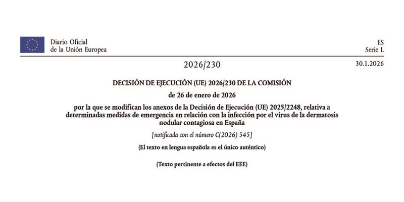 La Comisi�n Europea actualiza las medidas contra la dermatosis nodular contagiosa bovina tras el foco en Girona