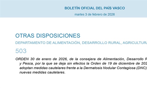 El Gobierno Vasco proh�be el ganado bovino en ferias y mercados por la...