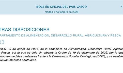 El Gobierno Vasco proh�be el ganado bovino en ferias y mercados por la...