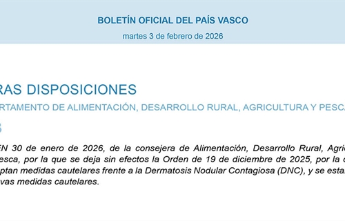 El Gobierno Vasco proh�be el ganado bovino en ferias y mercados por la...