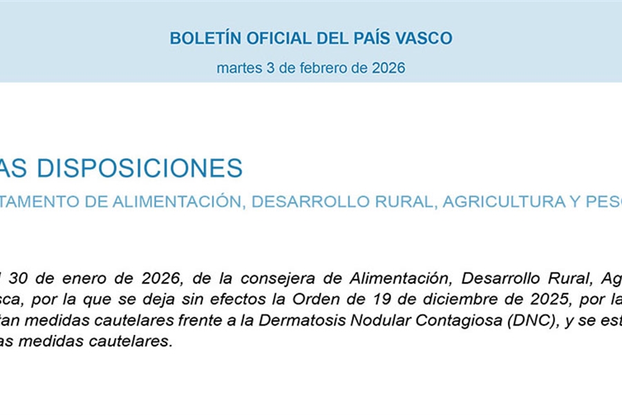 El Gobierno Vasco proh�be el ganado bovino en ferias y mercados por la...