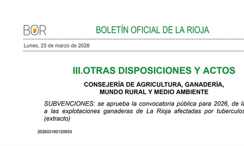 El Gobierno riojano dedica 60.000 euros a ayudas para ganado afectado...