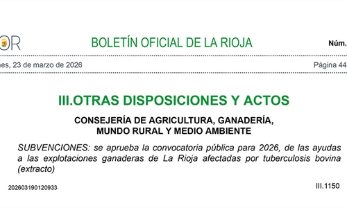 El Gobierno riojano dedica 60.000 euros a ayudas para ganado afectado...