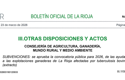 El Gobierno riojano dedica 60.000 euros a ayudas para ganado afectado...
