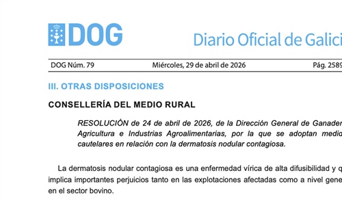 La Xunta prorroga las medidas preventivas ante la dermatosis nodular...