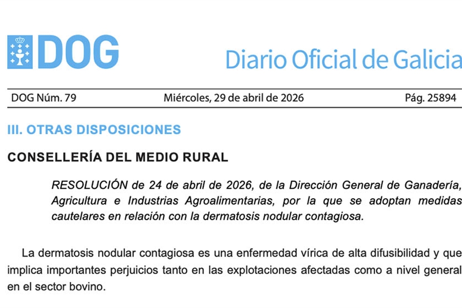 La Xunta prorroga las medidas preventivas ante la dermatosis nodular...