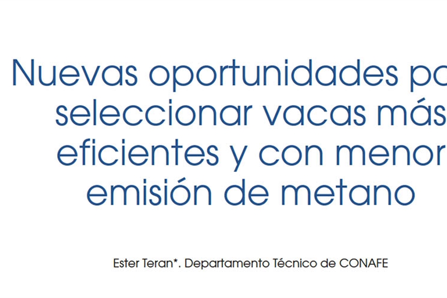 Nuevas oportunidades para seleccionar vacas m�s eficientes y con menor...