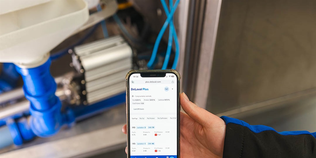 Consultar la composici�n de la leche en cada orde�o en el DeLaval VMS�...