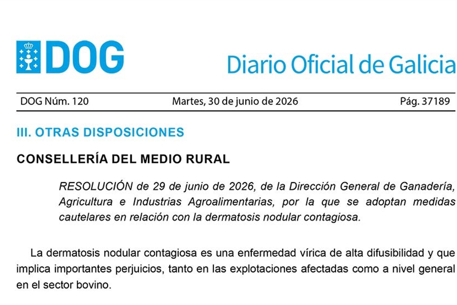 La Xunta mantiene las medidas preventivas ante la dermatosis nodular...
