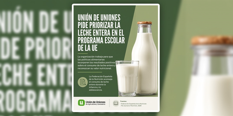Uni�n de Uniones invita al consumo de leche entera e impulsa su priorizaci�n desde edades tempranas con el respaldo cient�fico